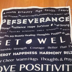 Blanket/Throw Inspirational Blue & White